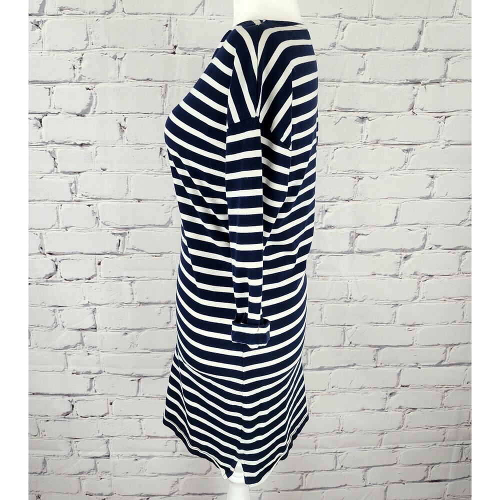 Boden Dress Womens 8R Jersey 3/4 sleeve striped nautical beachy coastal sailor - Picture 4 of 8